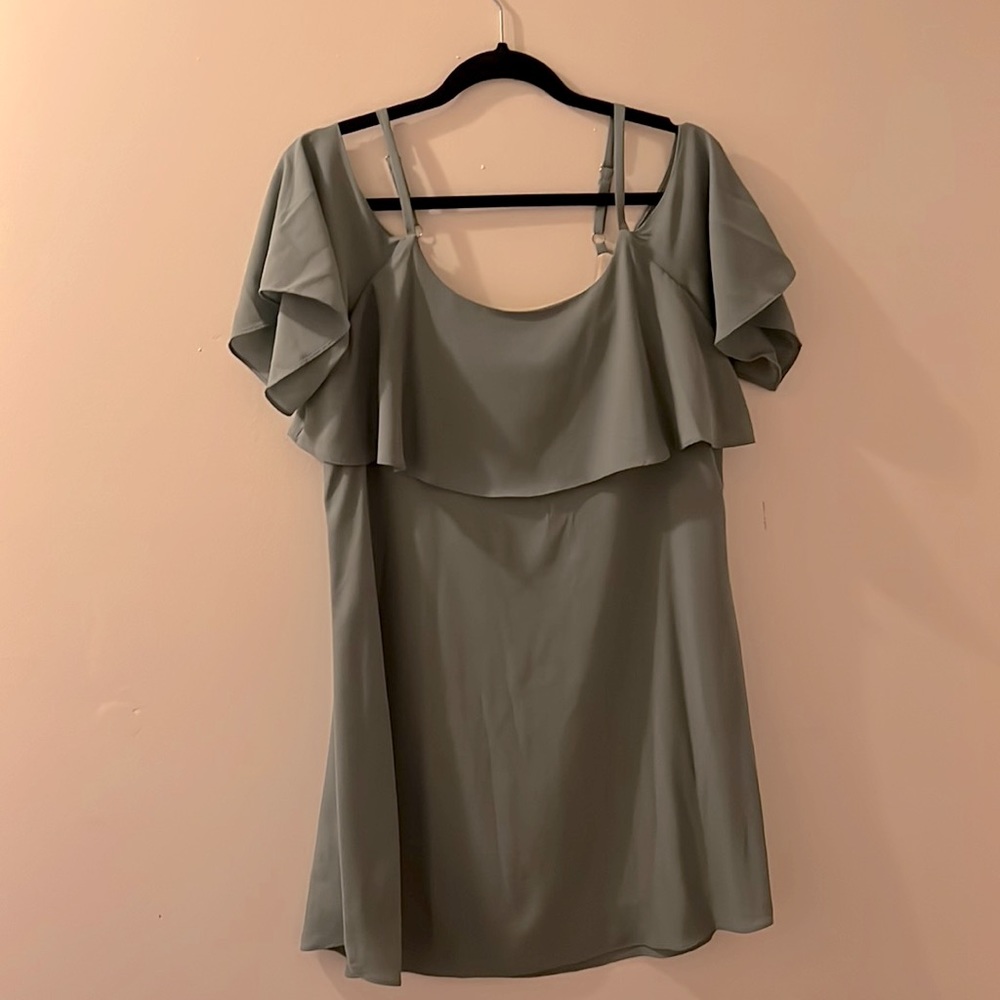 Like new pale green Mini dress with adjustable straps